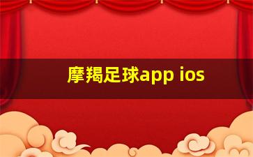 摩羯足球app ios